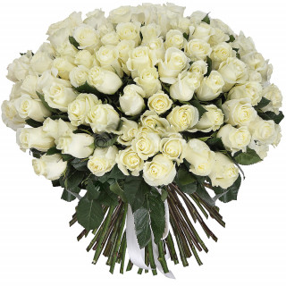 Букет из 101 белой розы